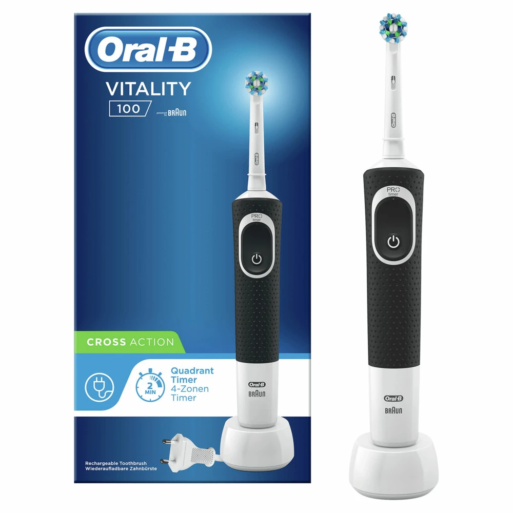 Oral B Oral-B Elektrische Tandenborstel Vitality Zwart 1 Oral B Oral-B Elektrische Tandenborstel Vitality Zwart