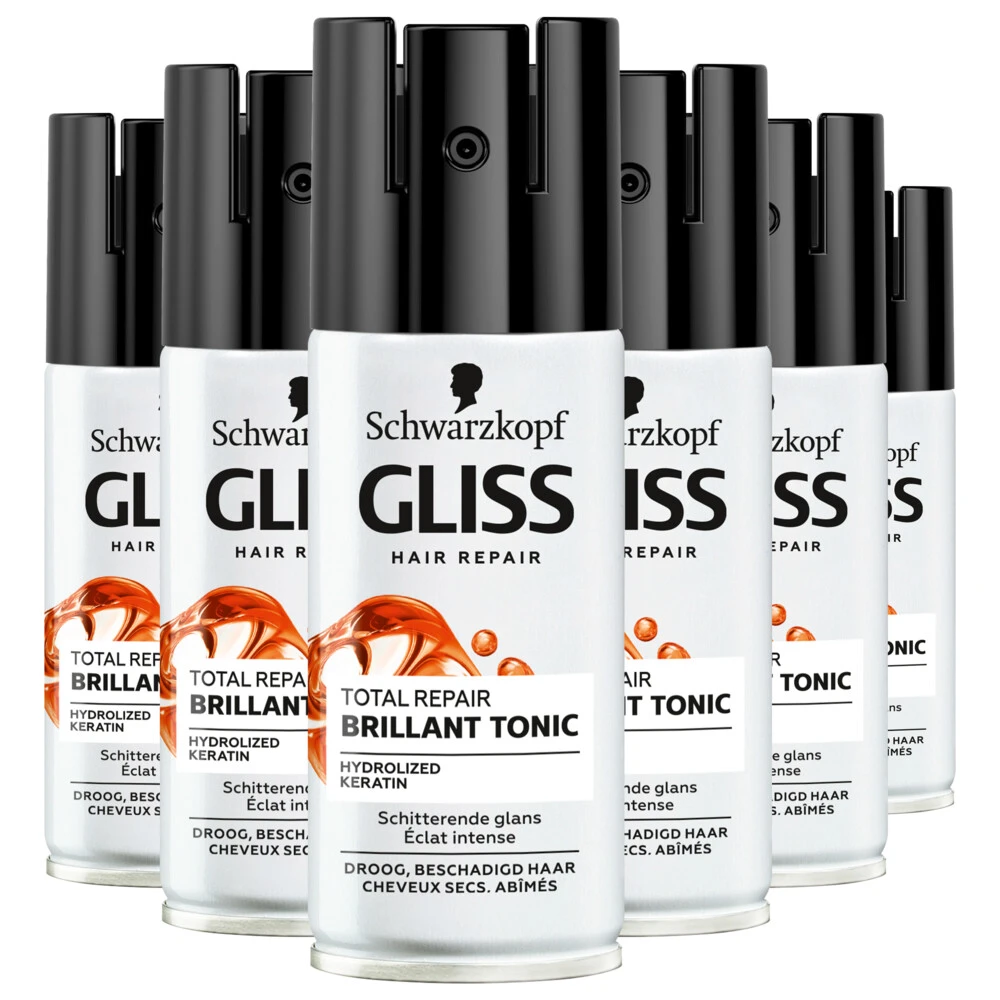 6x Gliss Total Repair Brillant Tonic 1 6x Gliss Total Repair Brillant Tonic