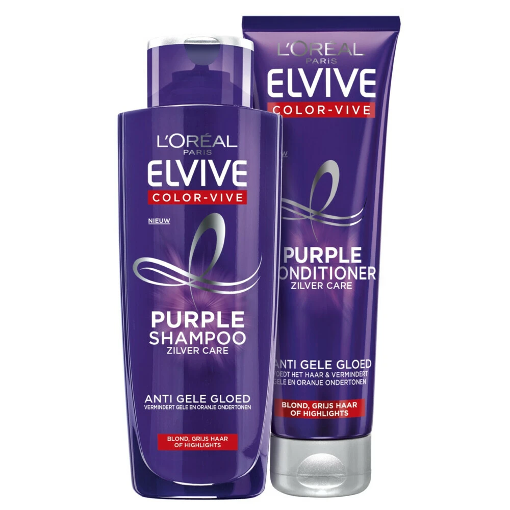 L'Oreal Lu0027Oréal Elvive Color Vive Shampoo, Conditioner, Purple Shampoo & Purple Conditioner Pakket 3 L'Oreal Lu0027Oréal Elvive Color Vive Shampoo, Conditioner, Purple Shampoo & Purple Conditioner Pakket - Image 3