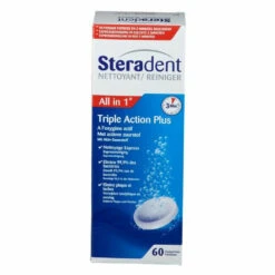 3x Steradent Triple Action Plus 60