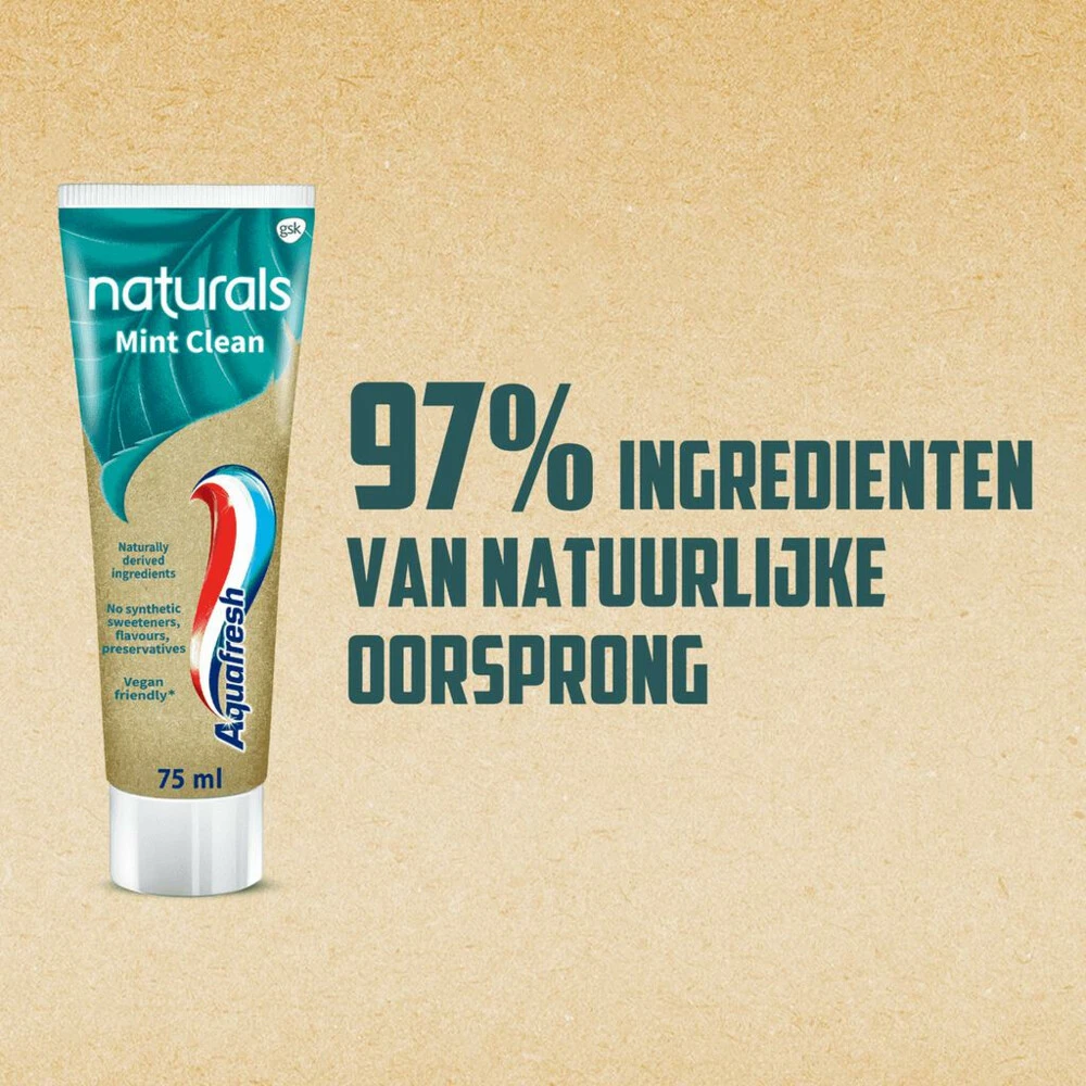 12x Aquafresh Naturals Mint Clean 2 12x Aquafresh Naturals Mint Clean - Afbeelding 2