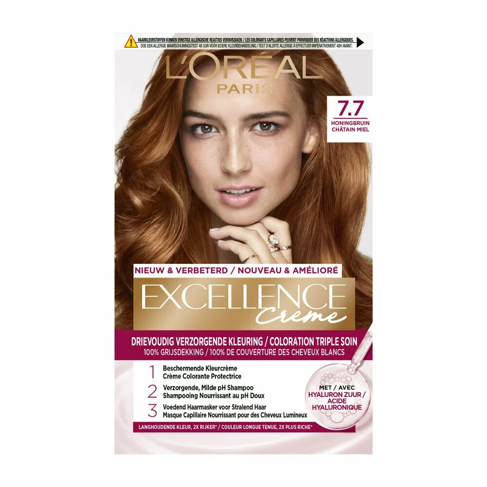 L'Oreal Lu0027Oréal Excellence Creme 7.7 Honingbruin 1 L'Oreal Lu0027Oréal Excellence Creme 7.7 Honingbruin