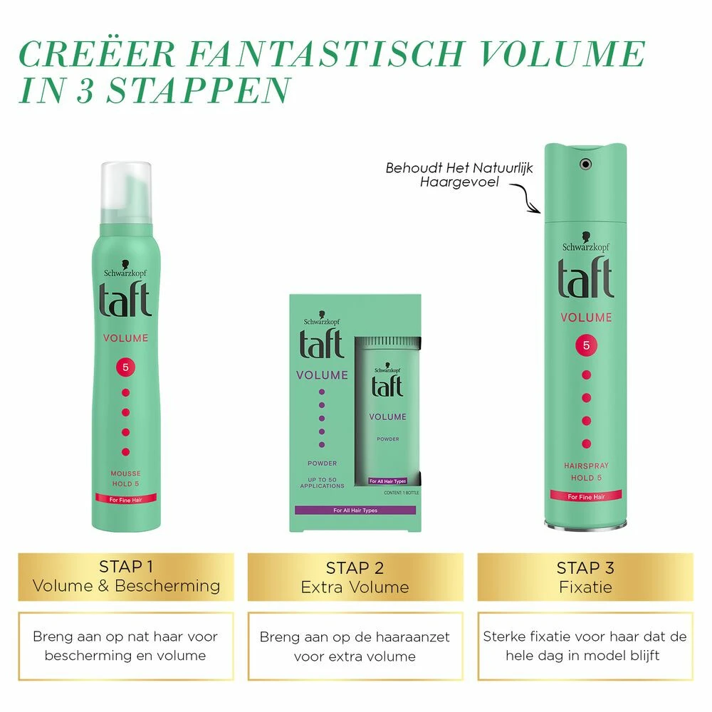 6x Taft True Volume Haarpoeder 4 6x Taft True Volume Haarpoeder - Image 4