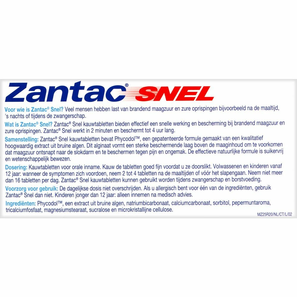 3x Zantac Snel Kauwtabletten 4 3x Zantac Snel Kauwtabletten - Image 4