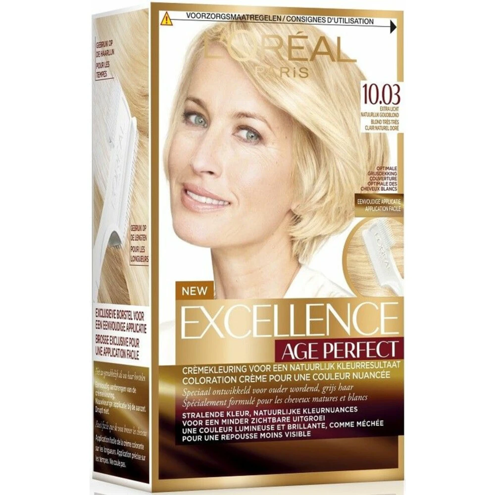 L'Oreal Lu0027Oréal Excellence Age Perfect Haarverf 10.03 Extra Licht Natuurlijk Goudblond 2 L'Oreal Lu0027Oréal Excellence Age Perfect Haarverf 10.03 Extra Licht Natuurlijk Goudblond - Image 2