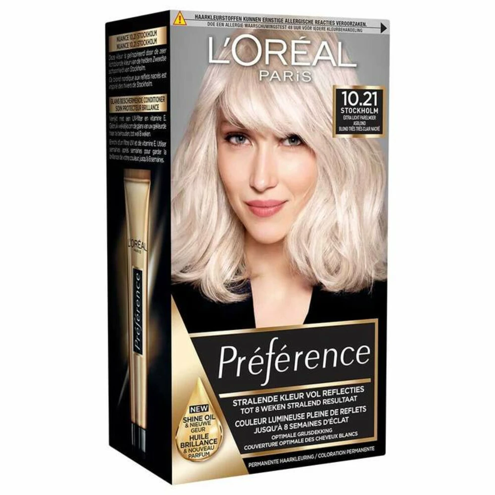 L'Oreal Lu0027Oréal Preference Haarkleuring 10.21 Stockholm - Extra Licht Parelmoer Asblond 2 L'Oreal Lu0027Oréal Preference Haarkleuring 10.21 Stockholm - Extra Licht Parelmoer Asblond - Image 2