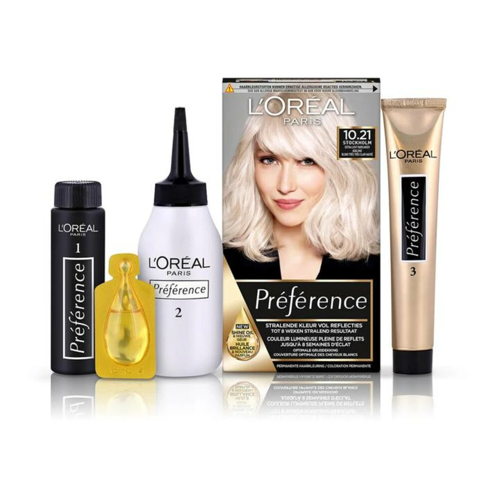 L'Oreal Lu0027Oréal Preference Haarkleuring 10.21 Stockholm - Extra Licht Parelmoer Asblond 4 L'Oreal Lu0027Oréal Preference Haarkleuring 10.21 Stockholm - Extra Licht Parelmoer Asblond - Image 4