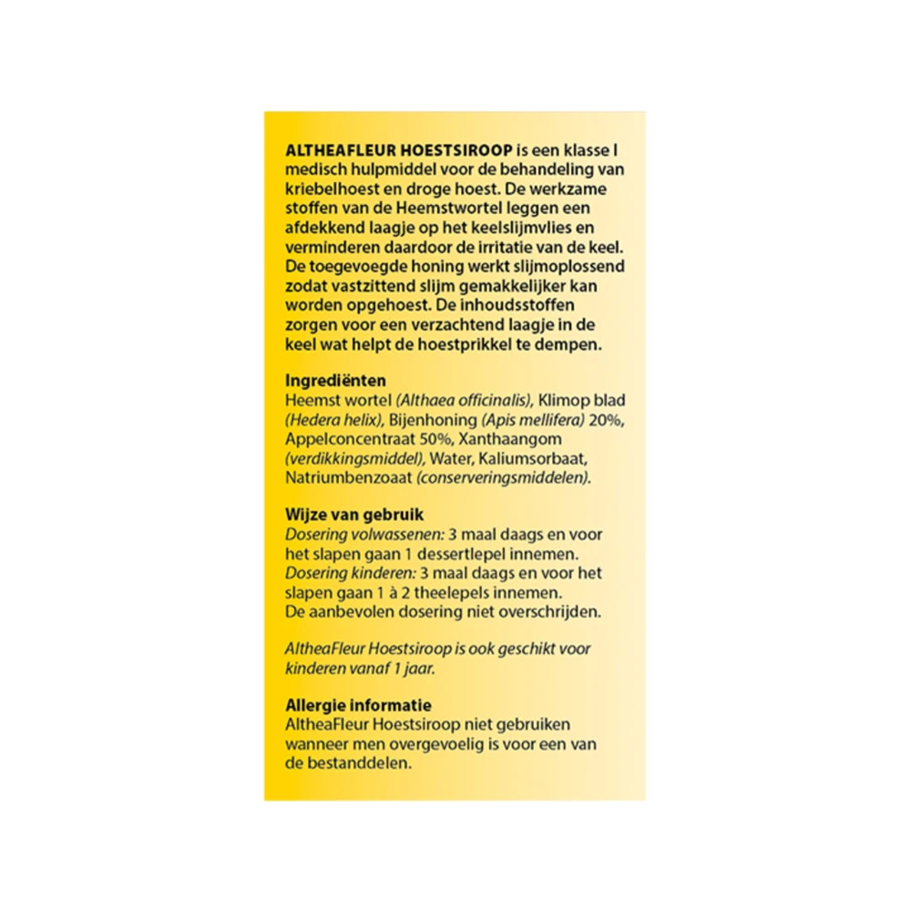 Bloem AltheaFleur Hoestsiroop 2 Bloem AltheaFleur Hoestsiroop - Image 2