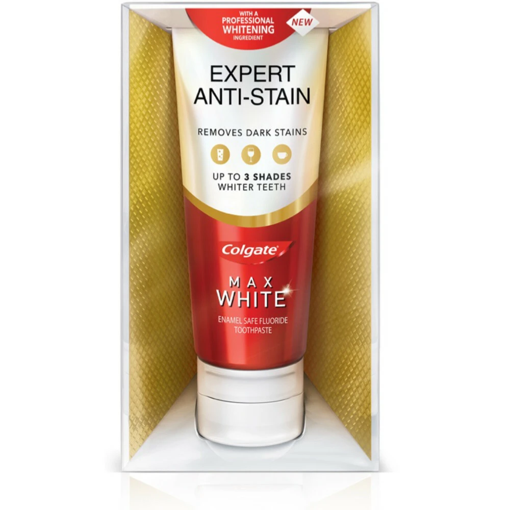 Colgate® 6x Colgate Tandpasta Max White Expert Anti-Stain 1 Colgate® 6x Colgate Tandpasta Max White Expert Anti-Stain